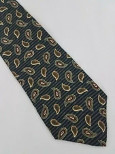 Perry Ellis Portfolio Silk Tie Grey Red Paisley Men Necktie 