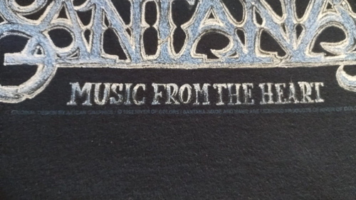 Vintage Santana Music From The Heart 1998 Long Sleeve L De Aztlan Tour 90s RARE - 第 9/10 張圖片
