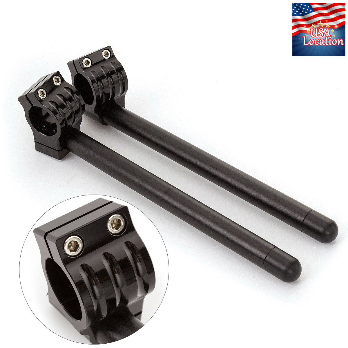 50mm For CBR929/954 GSXR YZFR1 ZX6R ZX10R Clip On Fork Handlebar