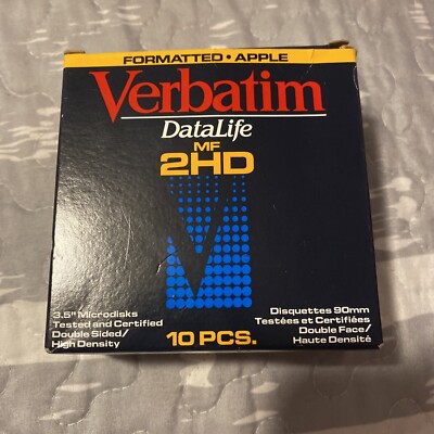 Verbatim DataLife 2HD Apple Formatted 3.5'' Micro Floppy Disc 10 Pack
