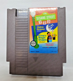 NINTENDO ,,SESAME STREET 123(ASTRO GROVER)&( EARNIES MAGIC SAHAPES) 1985,NES( A3