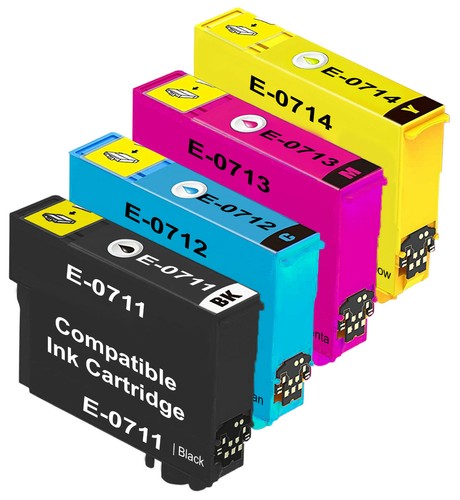 Lot Compatible Ink Cartridges For Epson T0715 - Cyan Magenta Yellow Black - - 第 19/41 張圖片