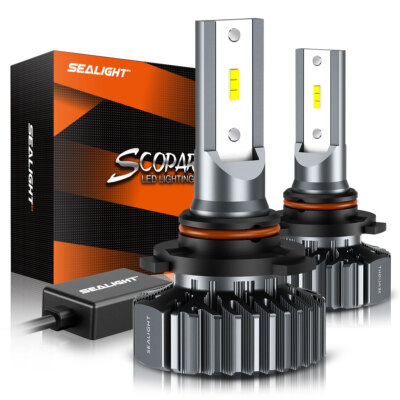 SEALIGHT High Beam 9005 HB3 LED Headlight Bulbs Kit 12000LM 6500K White CANBUS