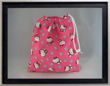 Gymnastics Leotard Grip Bags / Hot Pink Hello Kitty Gymnast Birthday Goody Bag