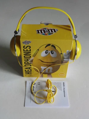M&M'S & SMARTIES M&M M&M's STEREO HEADPHONES Kopfhörer in YELLOW gelb NEU OVP