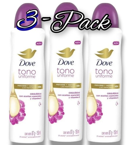 3 Pack Dove Tono Uniforme Orquidia Whitening Deodorant 48h AntiPerspirant 150ml - Picture 3 of 4