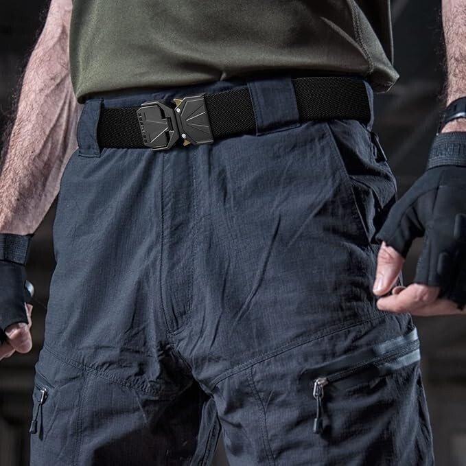 Cintura tattica sgancio rapido uomo donna esercito nylon lavoro militare 50-54" cintura foto 4