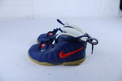 Nike Little Posite Pro Blue Void University Red USA 843769-405 TD Size 6 c youth
