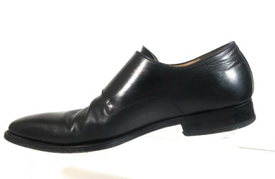 Magnanni Men Black Leather Double Monk Strap Loafers Plain  display picture 3