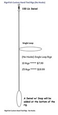 Hi-Low Single Drop Fishing Rigs No Hooks Pompano Whiting Snappers Croakers Etc