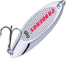 PROBEROS Fishing Spoons Lures Bass Baits Jigging Bait 14G-0.5OZ, 10PCS Silver 