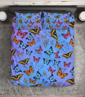 Butterfly Pattern Bedding Duvet Cover, Kids Gift, Kids, Queen, King