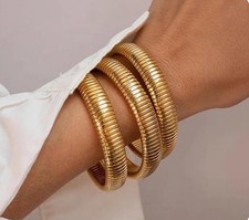 Gold Bracelets for Women, Gold Bangles for Women Chunky Bangle Bracelets for Wom