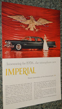 1958 Chrysler Imperial Original Advertisement Print Art Ad 58