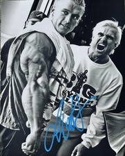 LEE PRIEST SIGNED 11X14 PHOTO IFBB BODYBUILDER THE BAD GUY RACC TRUSTED  C