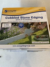 Cobbled Stone Lawn Edging 5 Packs of 10 Garden Border Edging Total 50 New Boxed