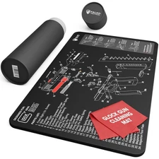 Gun Cleaning Mat for Glock - Double Thickness Gun Mat - HD Exploded Diagram I...