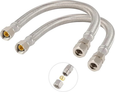 24-Inch Delta Style Flexible Faucet Connector, 3/8 OD Comp (Male) x 3/8 Comp (Fe
