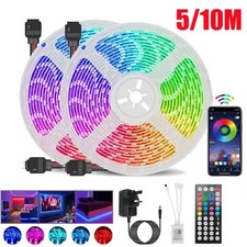 LED Strip Lights 5M/10M RGB 5050 Color Changing Tape Cabinet Kitchen TV Lighting