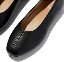 Image of Fitflop Women's Delicato High-Cut Leather Black Flats