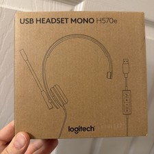Logitech H570e MONO USB Wired Headset With Microphone for PC and Mac Black