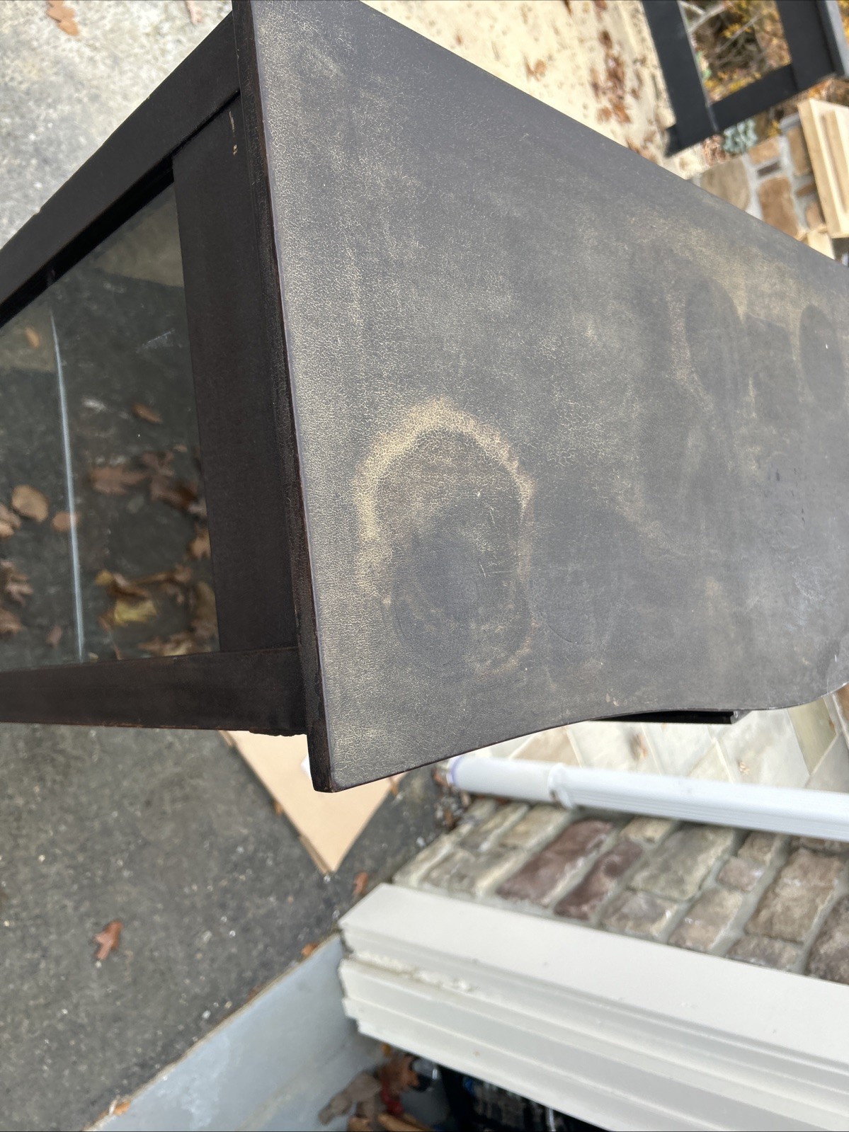 Antique wood cabinet curved glass Great Display Cabinet