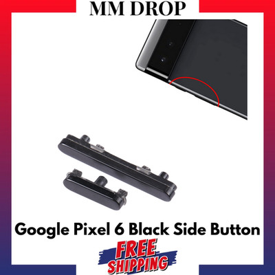 Google Pixel 6 schwarz Ersatz Seite Power Laut/Leiser Tasten Key UK Ware