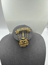 Vintage Ora order of Amaranth gavel brooch pin Royal Matron Crown sword 2”