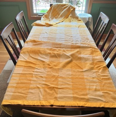 vintage St. Mary's all-wool blanket With Satin Trim