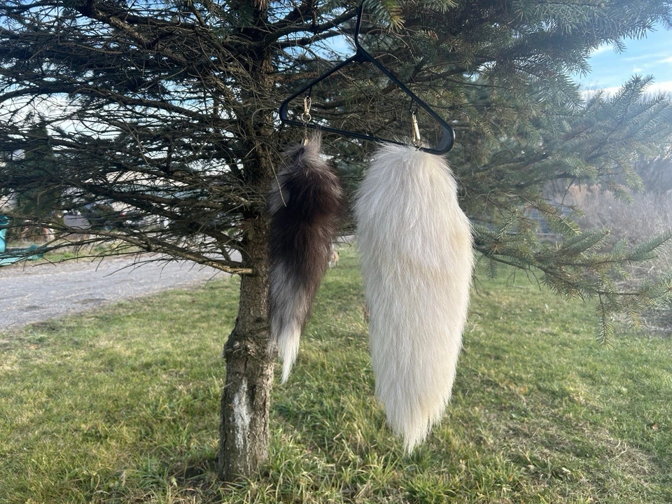 Cola de piel Colas de zorro reales Therian Llavero Bolso Dije Cosplay Juguete Bolso Cartera Colgante Foto 4 de 4