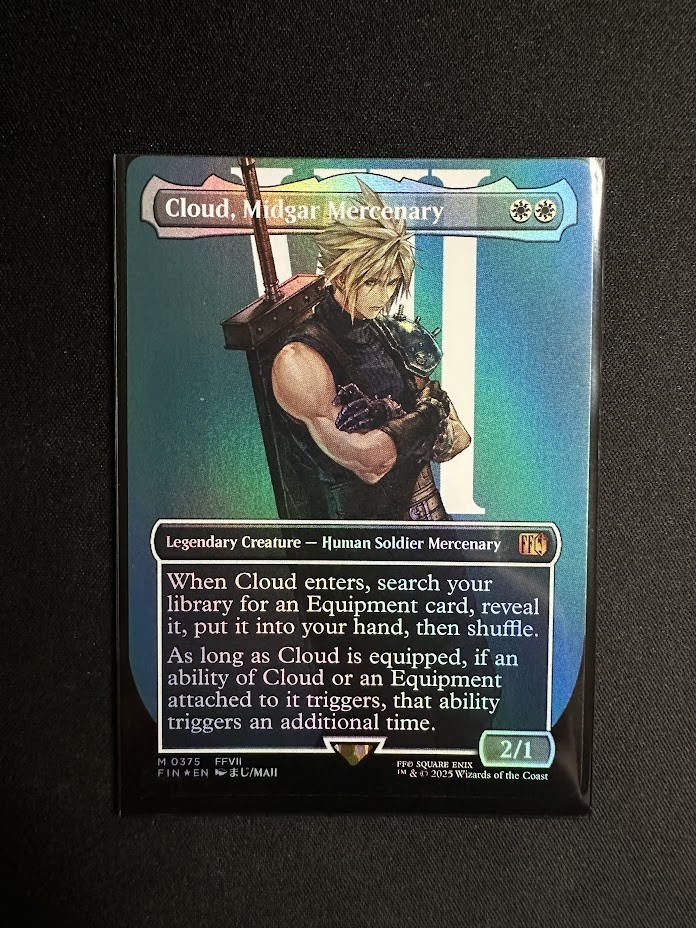 Cloud, Midgar Mercenary (Borderless) Final Fantasy Foil for