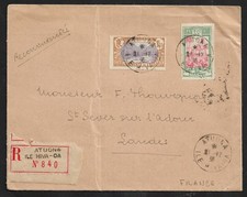 FRENCH OCEANIA ATUONA ILE IVA TO FRANCE REGISTERED COVER 1936