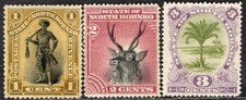 NORTH BORNEO 1894 STAMP Sc. # 59/61 MH DEER TREES
