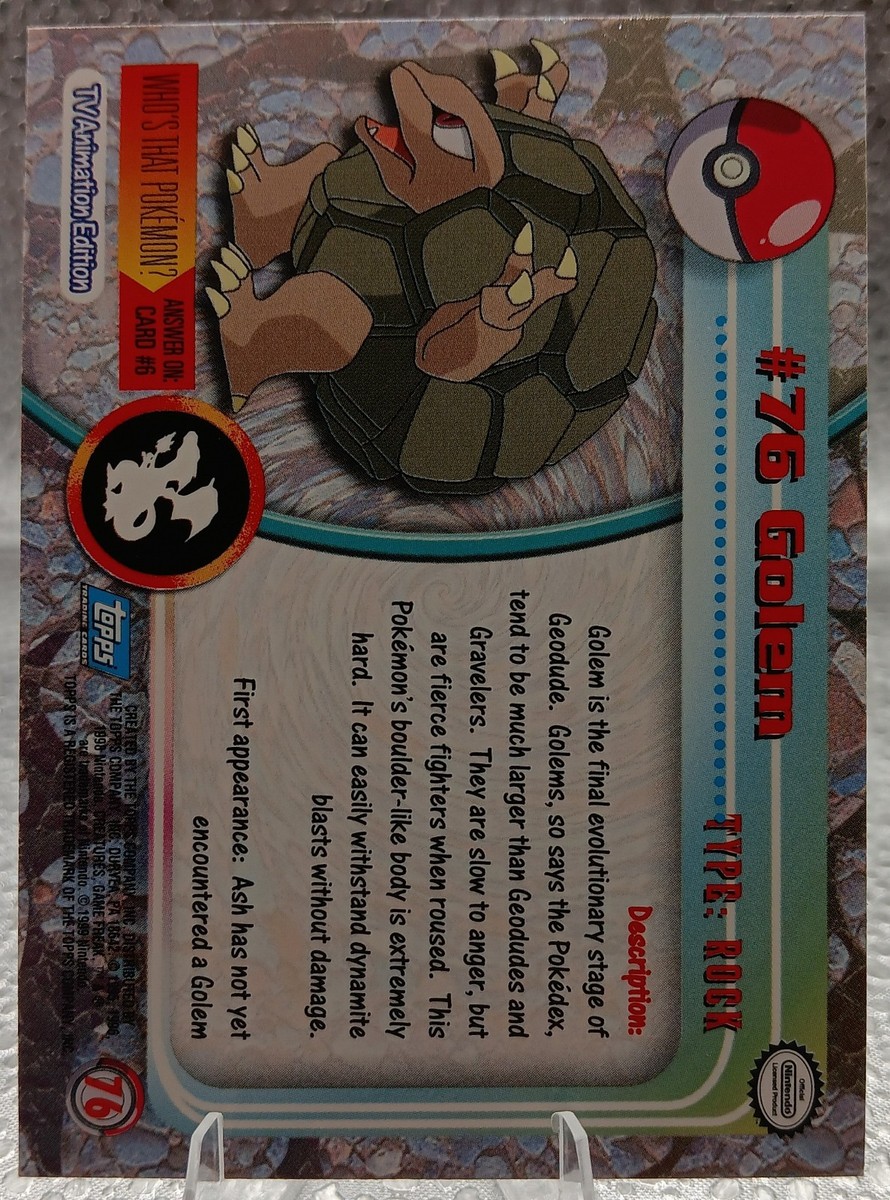 #76 golem pokemon card Topps Pokmon Click and Collectables Stage 2 Golem #76 Prices | Pokemon