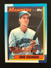 Dave Cochrane 1990 Topps Rookie Autographed Card #491 Seattle Mariners Signed RC