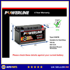EFB Battery fits AUDI Q7 A5 A7 RS6 A8 S8 R8 SPYDER S7 Stop Start 019 EFB