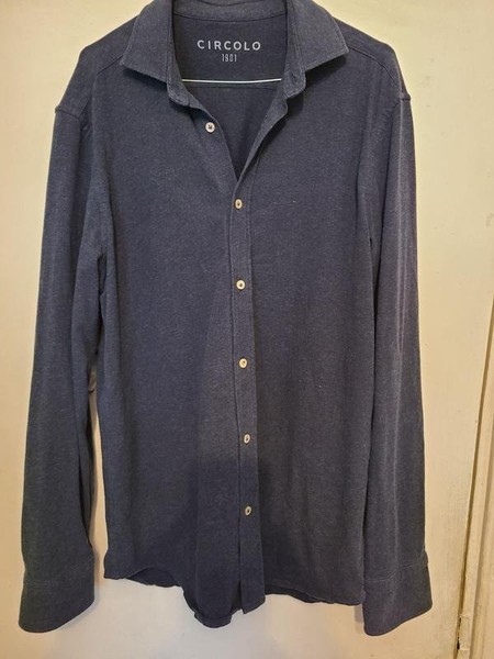 Men Circolo 1901 Shirt Grey Cotton 42 / XL / 50