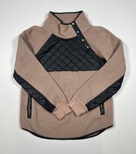Abercrombie Fitch Pullover Small Quilted Snap Fleece Jacket Warm Winter