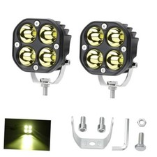 LED Driving Fog Lights IP67 Waterproof LED Pods Bar Lens Spot Cube Amber-Light