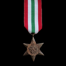 WW2 British Italy Star Medal 1939-45 WWII Original Second World War Medal 345