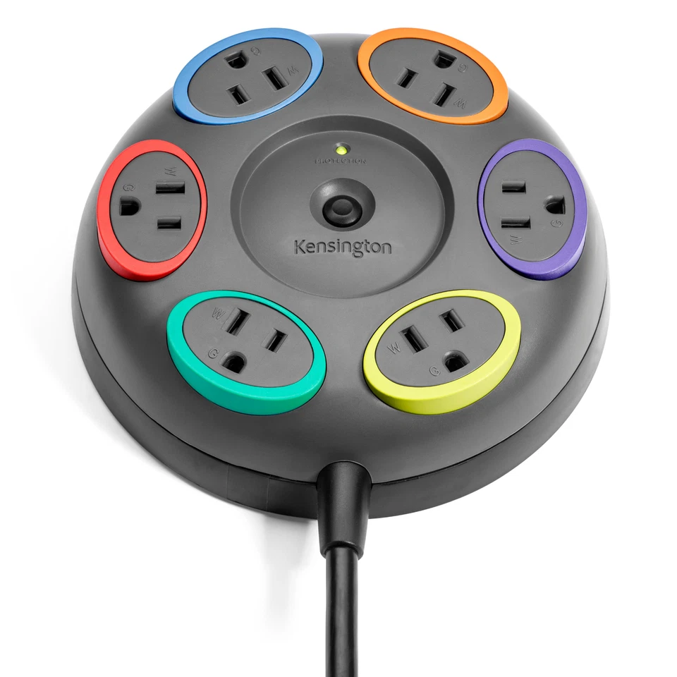 Kensington SmartSockets Table Top Surge Protector: 16-Foot Cord (Black) - Image 2 of 4