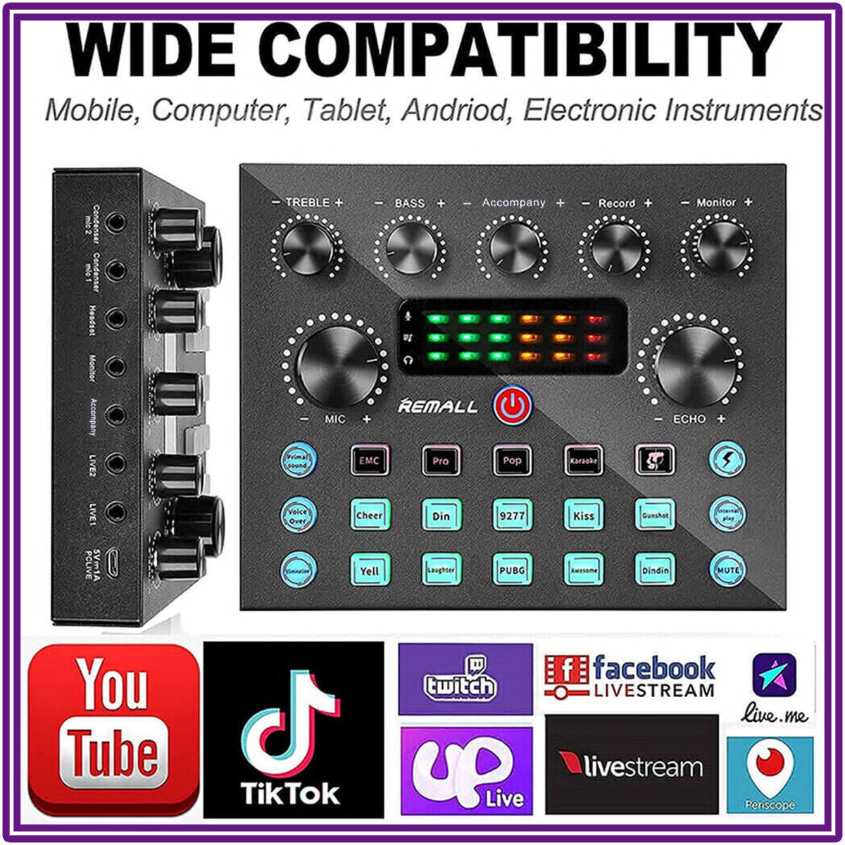 Audio Mischpult Konsole Verstärker USB DJ Live Mixer Studio Bluetooth 5.0