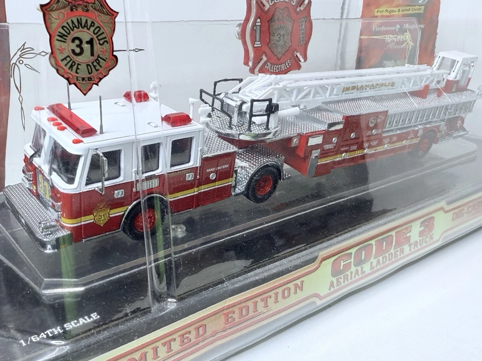 Code 3 Model #12667 Indianapolis Fire Dept Ladder Truck - Image 3 of 4