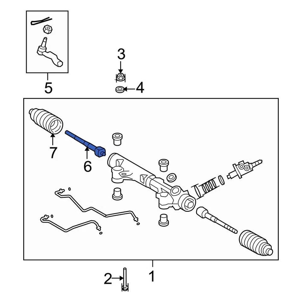 For Toyota Tundra 2007-2021 Toyota 455030C030 Inner Steering Tie Rod End Foto 3 de 4