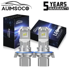 9008 H13 Front LED Headlight Bulbs Kit High Low Beam Super Bright Canbus 6500K