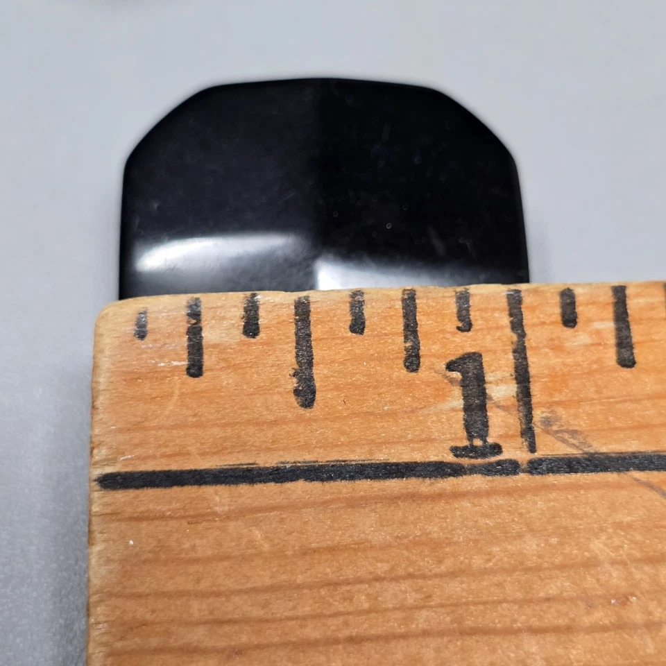 1" Bakelite Black Geometric Buttons Square 3D Design Lot Of 4 - Image 4 of 4