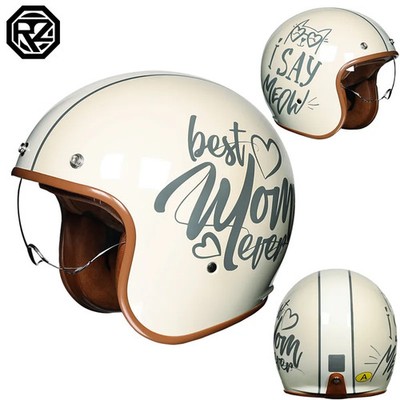 ORZ Motorrad Helm Männer und Frauen 3/4 Halbhelm Mit HD Linsen Motorcycle Helmet