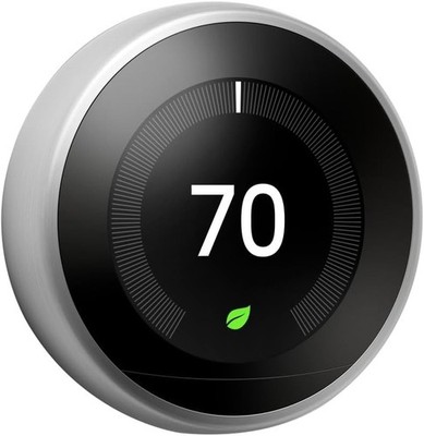 Google Nest 3rd Gen Learning Thermostat Stainless Steel T3007ES