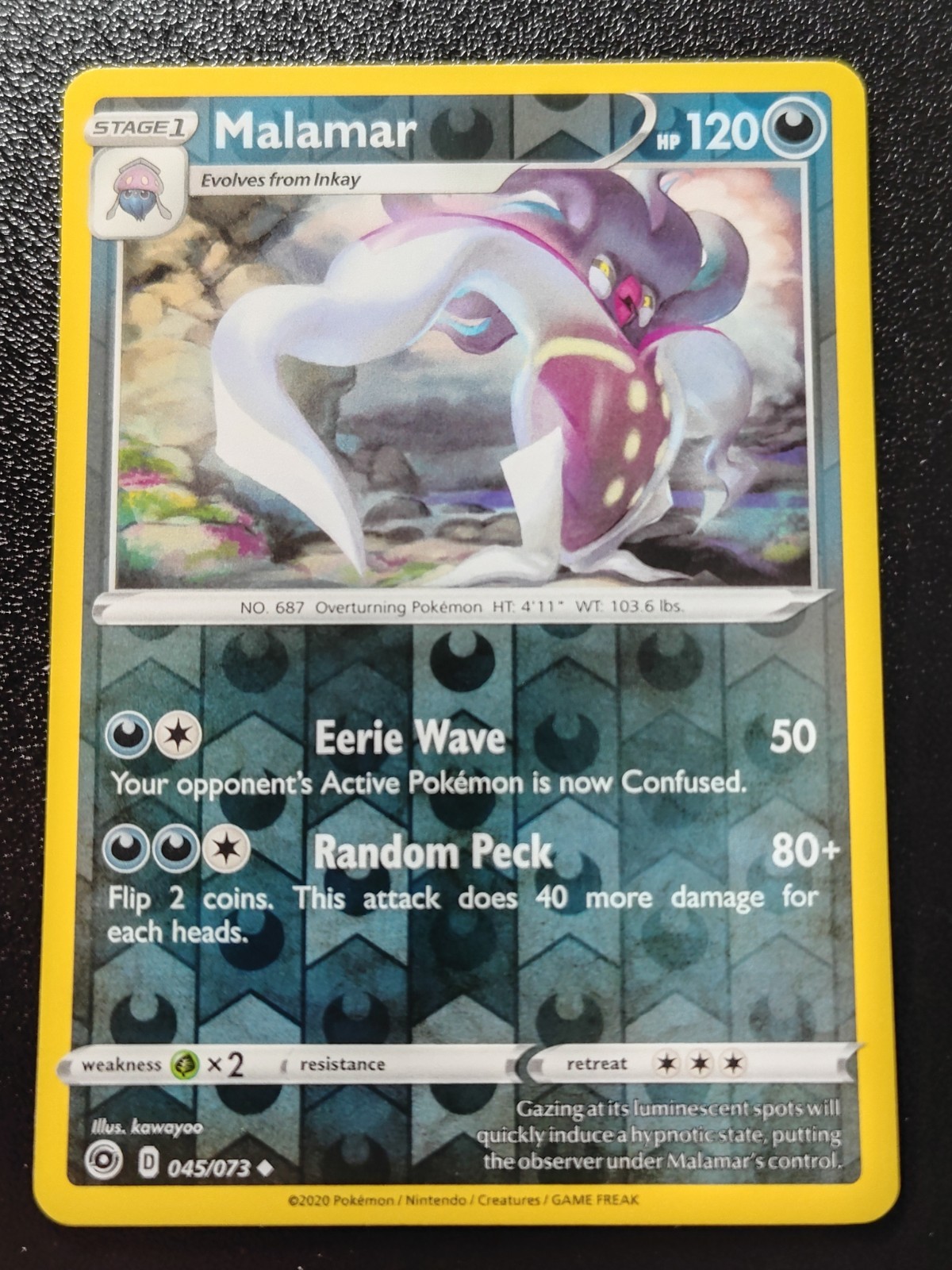 Pokemon Champions Path Malamar Reverse Holo UC Card 045/073 NM