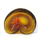 Vintage BLENKO Amberina Free Form Art Glass Amoeba Bowl Ashtray Hand-Blown